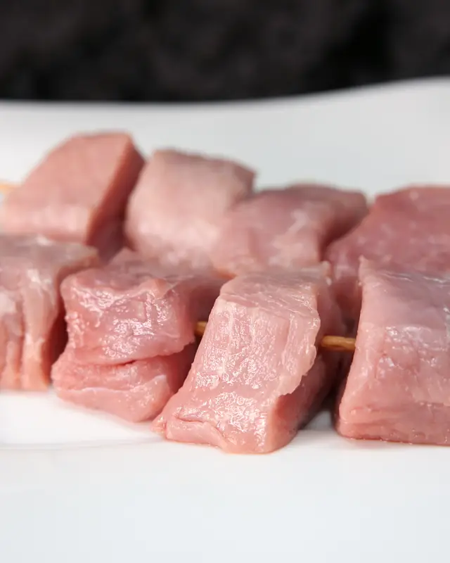 Cubes à brochette d'agneau