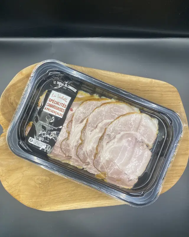 Rôti de cochon cuit environ 6 tranches cochon de Crau